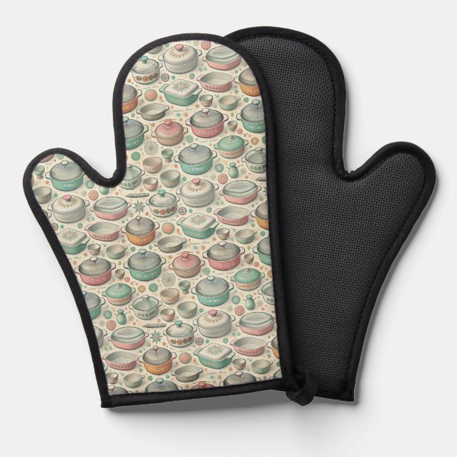 A classic dish oven mitt (Front/Back)