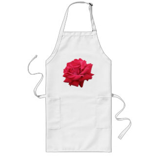 A Classic Red Rose Long Apron