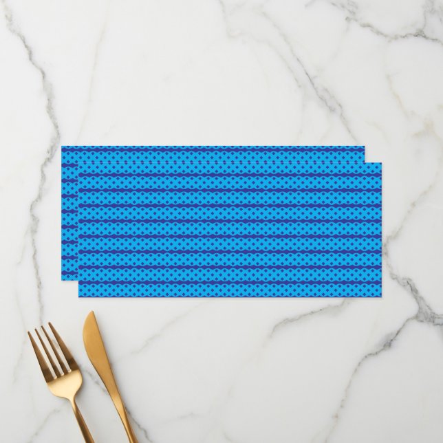 A clear blue sky stretches above a calm, deep blue menu (Front/Back In Situ)