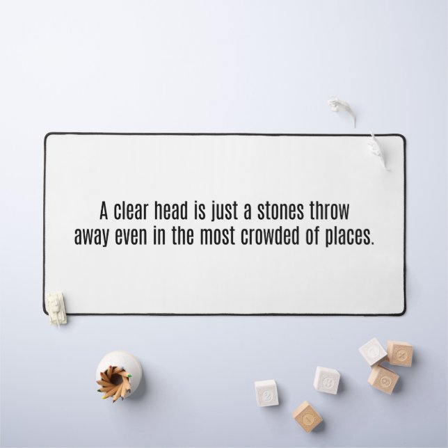 A Clear Head Desk Mat (Kids Table)