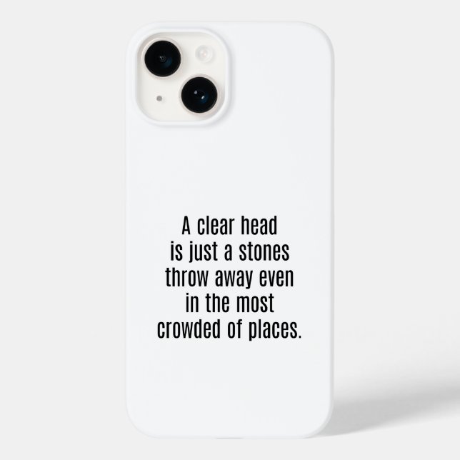 A Clear Head iPhone Case (Back)