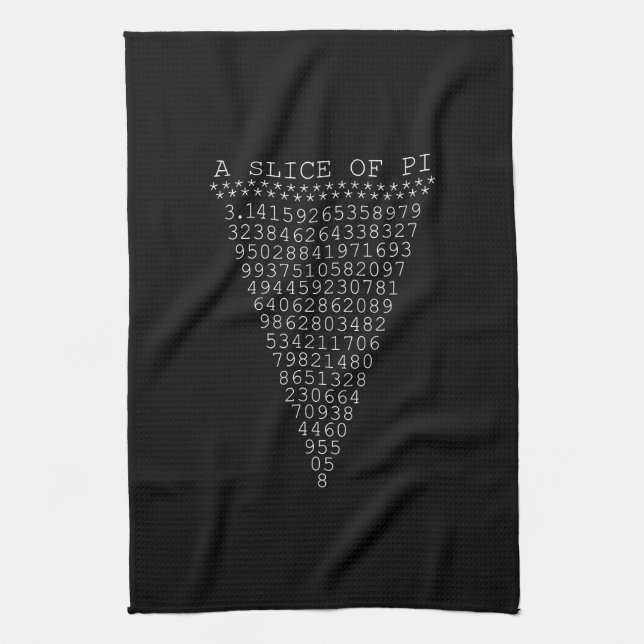 A Clever Slice of Pi Tea Towel (Vertical)