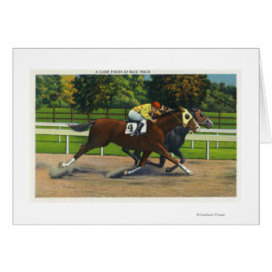 A Close Finish at the Race Track, Horses