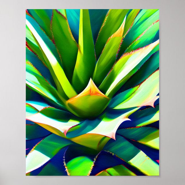 A close up Agave plant  Poster (Front)