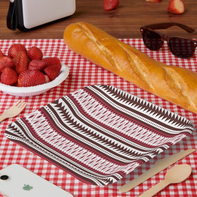 A close-up image of a colourful screen displaying  paper plate (Picnic)
