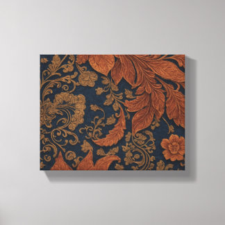 a close up of a floral design canvas print