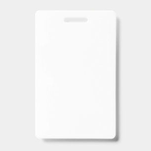 A close-up of a white sleeve made from a smooth, p ID badge