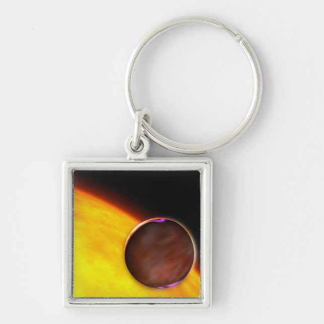 A close-up of an extrasolar planet key ring (Front)