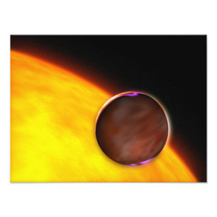 A close-up of an extrasolar planet photo print