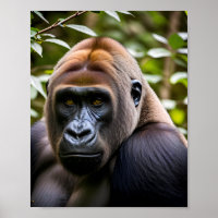 A Close-up Portrait of a Gorilla