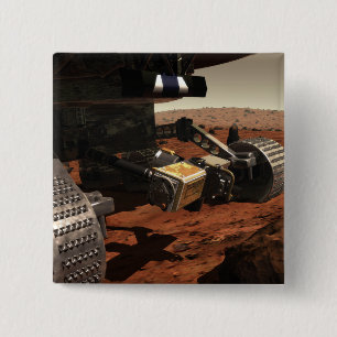 A close-up view of the arm on NASA's Mars 15 Cm Square Badge