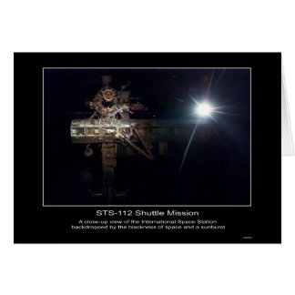 A close-up view of the International Space Station