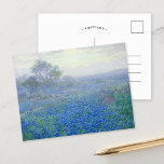 A Cloudy Day, Bluebonnets | Julian Onderdonk Postcard<br><div class="desc">A Cloudy Day, Bluebonnets near San Antonio, Texas (1918) by Julian Onderdonk is a serene landscape painting capturing the beauty of Texas's iconic wildflowers. The artwork features a field of vibrant bluebonnets beneath a soft, cloudy sky, with distant trees and rolling hills adding depth to the composition. Onderdonk’s masterful brushwork...</div>