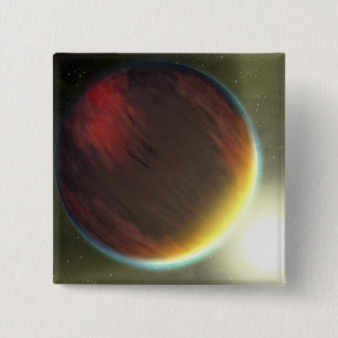 A cloudy Jupiter-like planet that orbits 15 Cm Square Badge