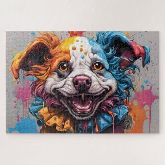 A clown dog jigsaw puzzle