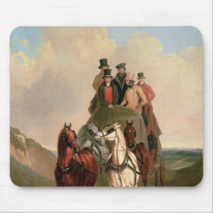 A Coach and Four on an Open Road Mouse Pad