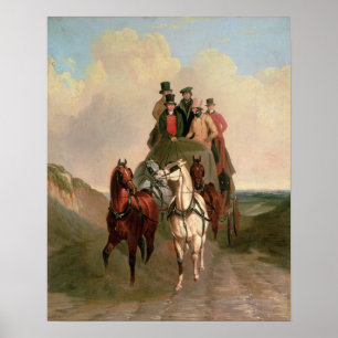A Coach and Four on an Open Road Poster