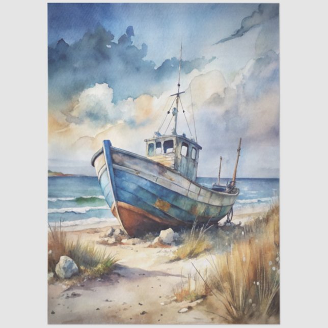 A Coastal Series Design 78 Tissue Paper (Front)