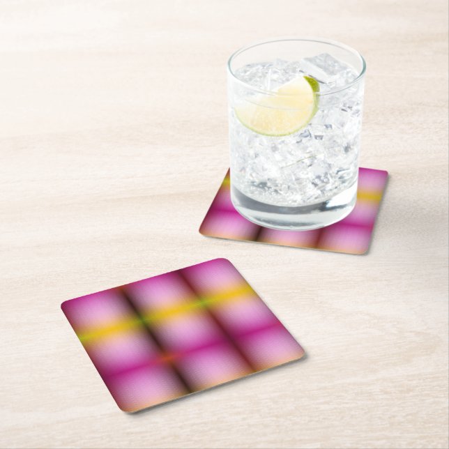 A coaster with a vibrant gradient of pink (Insitu)