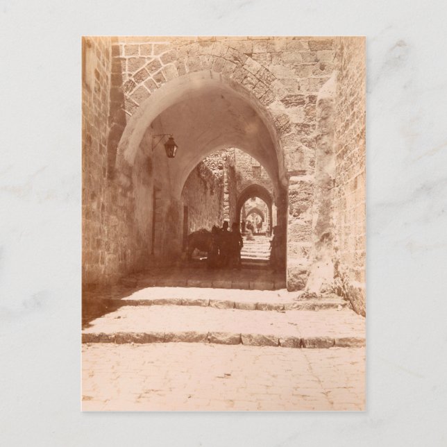 A cobblestone alley in Jerusalem Postcard (Front)
