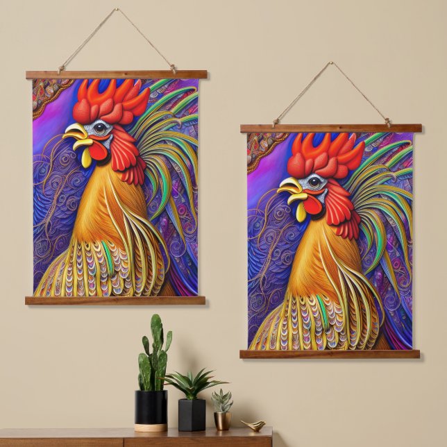 A Cock-a-Doodle-Doo Day Hanging Tapestry (Asymmetrical)