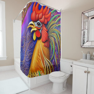 A Cock-a-Doodle-Doo Day  Shower Curtain