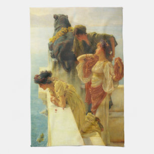 A Coign Of Vantage by Sir Lawrence Alma-Tadema Tea Towel