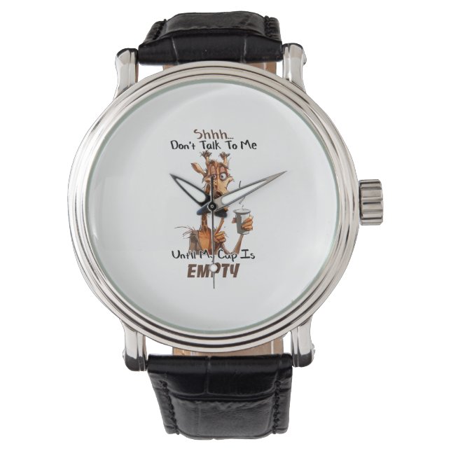 A Cold Giraffe With A Cup Of Coffee  Watch (Front)