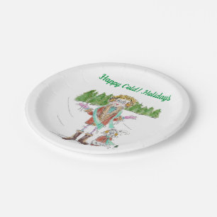 A Cold Minnesota Christmas for Babs and Bubbles Paper Plate