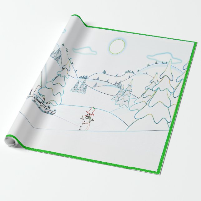 A Cold Winters Day - Wrapping Paper (Unrolled)