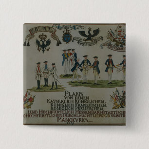 A collection of maneouvre plans 15 cm square badge
