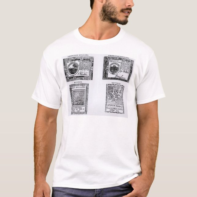 A colonial six dollar bill T-Shirt (Front)