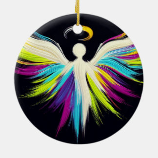 A Colorful Angel Christmas Tree Ceramic Tree Decoration