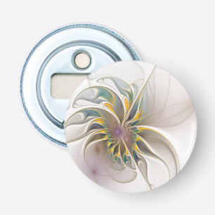 A colorful fractal ornament. Abstract Flower art Bottle Opener