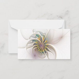 A colorful fractal ornament. Abstract Flower art Card