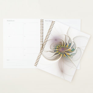 A colorful fractal ornament. Abstract Flower art Planner