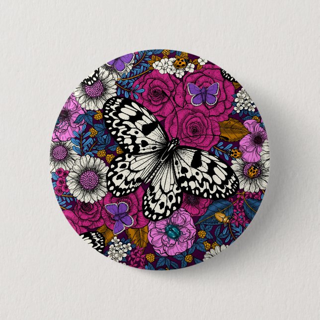 A colorful garden II 6 Cm Round Badge (Front)