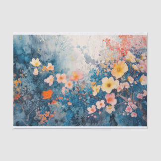A Colorful Riot of Flowers Tissue Paper