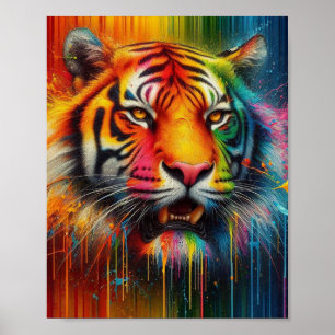 A Colorful Tiger Poster