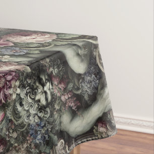 🎭 A Colossal Comedy – Gothic Large Pattern Tablecloth