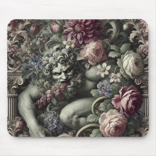 🎭 A Colossal Comedy – Gothic Victorian Mouse Pad (Front)