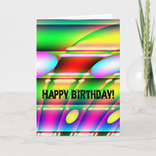 A Colourful Abstract Birthday Card