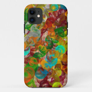 A Colourful Abstract Brick and Bubbles Modern  Case-Mate iPhone Case