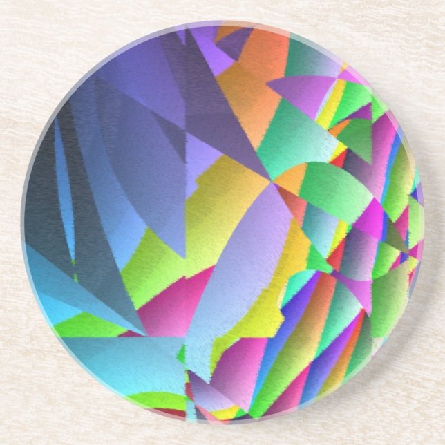 A Colourful Abstract Coaster (Front)