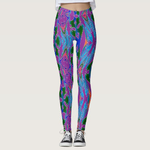A colourful abstract patten "Ratti_Creative_Arts" Leggings