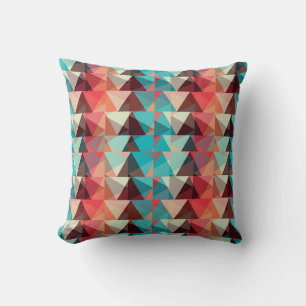 A colourful abstract pattern cushion