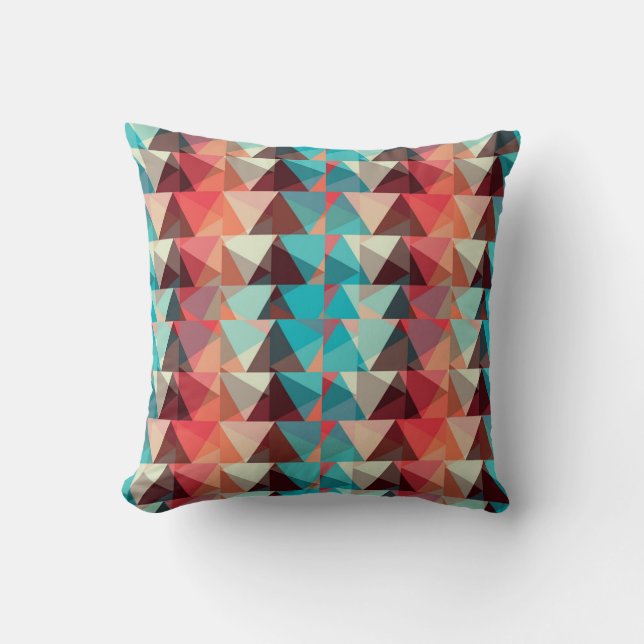 A colourful abstract pattern cushion (Front)