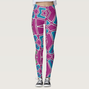 A colourful abstract "Ratti_Creative_Arts" Legging