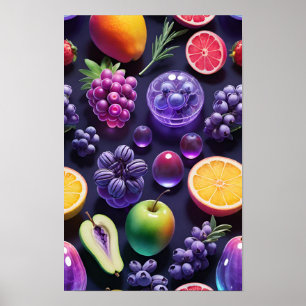 A Colourful Assortment of Fruits Poster
