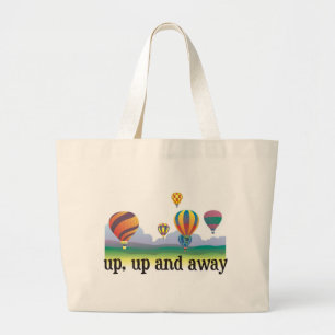 A colourful balloon flying gift - hot Air Balloons Large Tote Bag